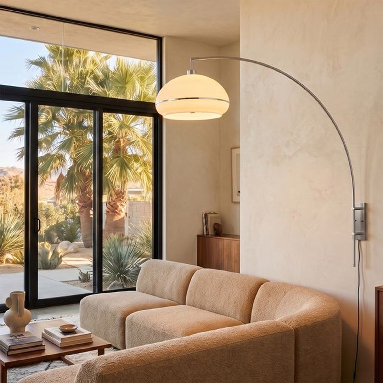 Nova California Morelli 18in 1-Light Wall Sconce | Modern Weathered Brass and Satin Nickel with White Lucite | Living Room & | Model 2115836SN