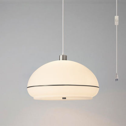 Nova California Morelli 18in 1-Light Swag Lamp | Modern Black Nickel and White Lucite | Living Room & Bedroom | 11 x 18 x 11 in | Model 2115840BKN