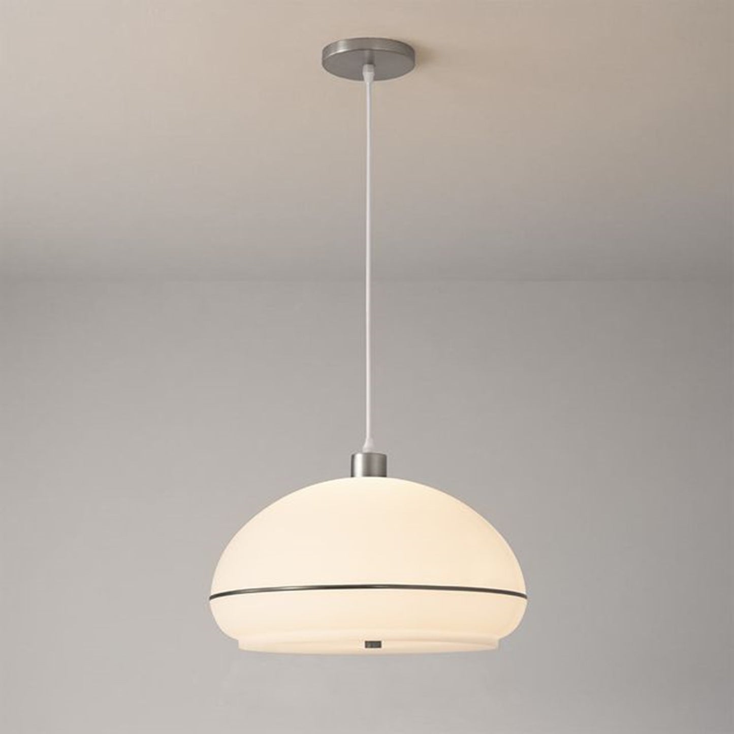 Nova California Morelli 15in 1-Light Pendant | Modern Satin Nickel and Black Nickel Lucite | Kitchen Island & Dining Room | Model 2115846BKN