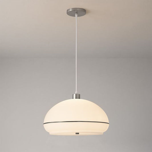 Nova California Morelli 15in 1-Light Pendant | Modern Satin Nickel and Black Nickel Lucite | Kitchen Island & Dining Room | Model 2115846BKN