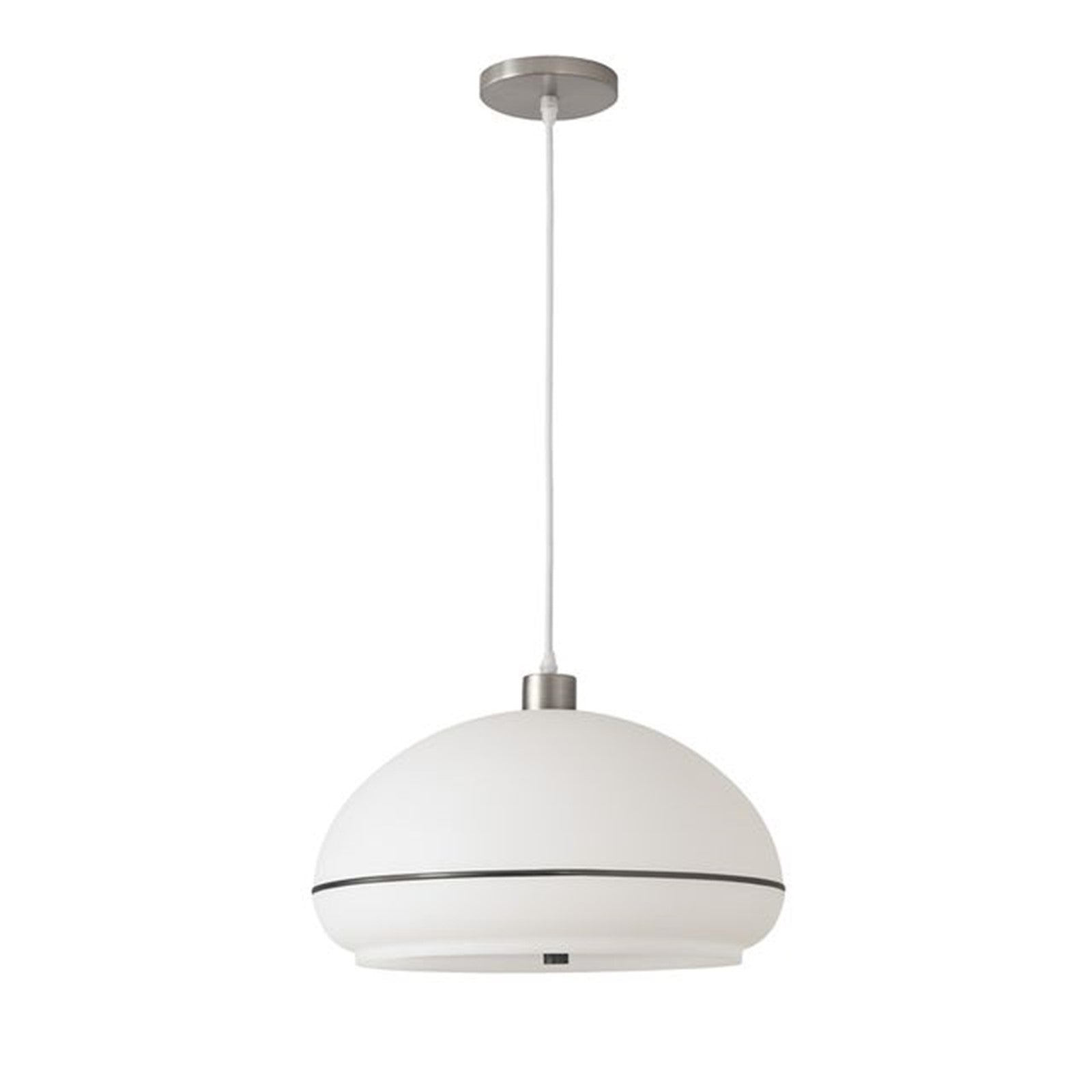 Nova California Morelli 15in 1-Light Pendant | Modern Satin Nickel and Black Nickel Lucite | Kitchen Island & Dining Room | Model 2115846BKN