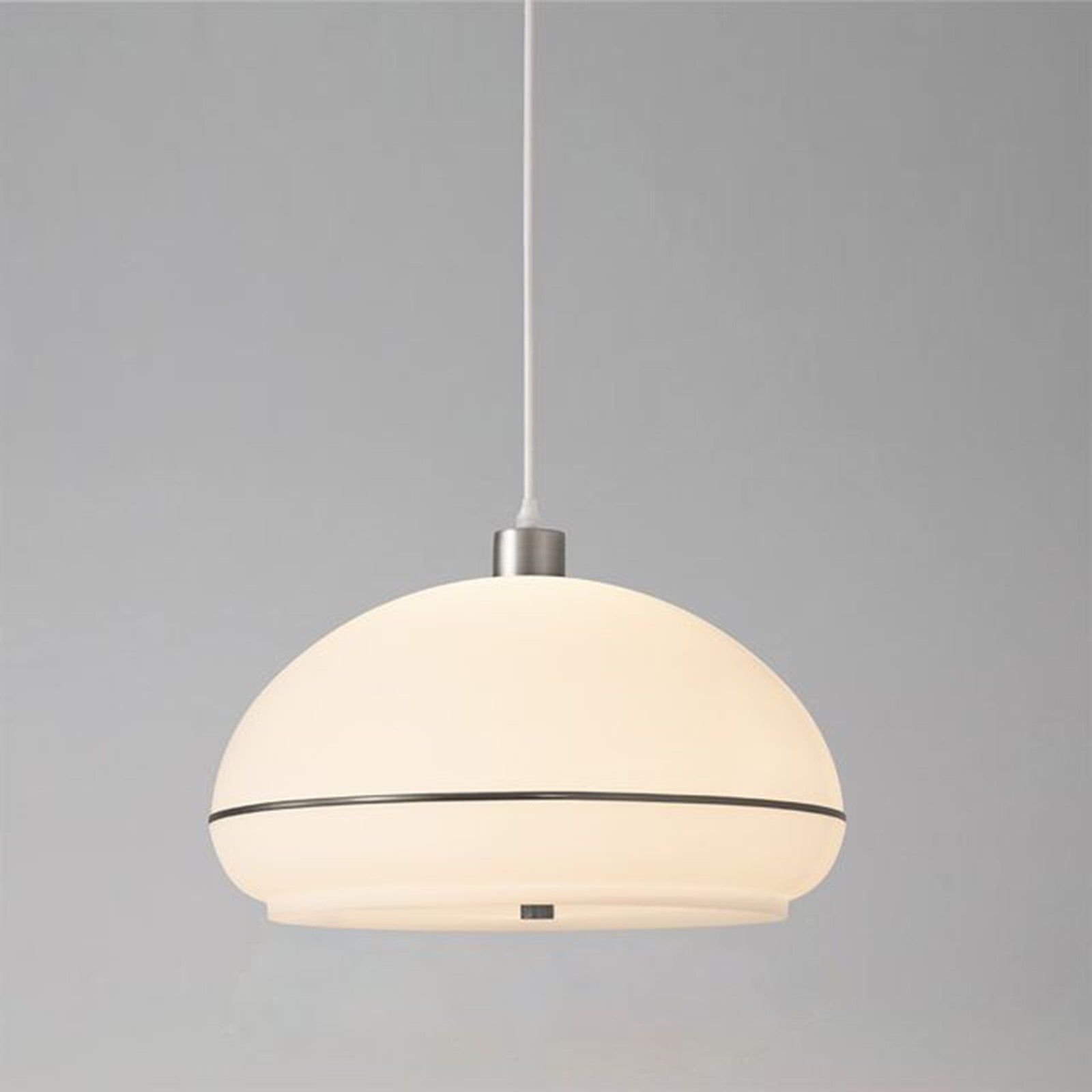 Nova California Morelli 15in 1-Light Pendant | Modern Satin Nickel and Black Nickel Lucite | Kitchen Island & Dining Room | Model 2115846BKN