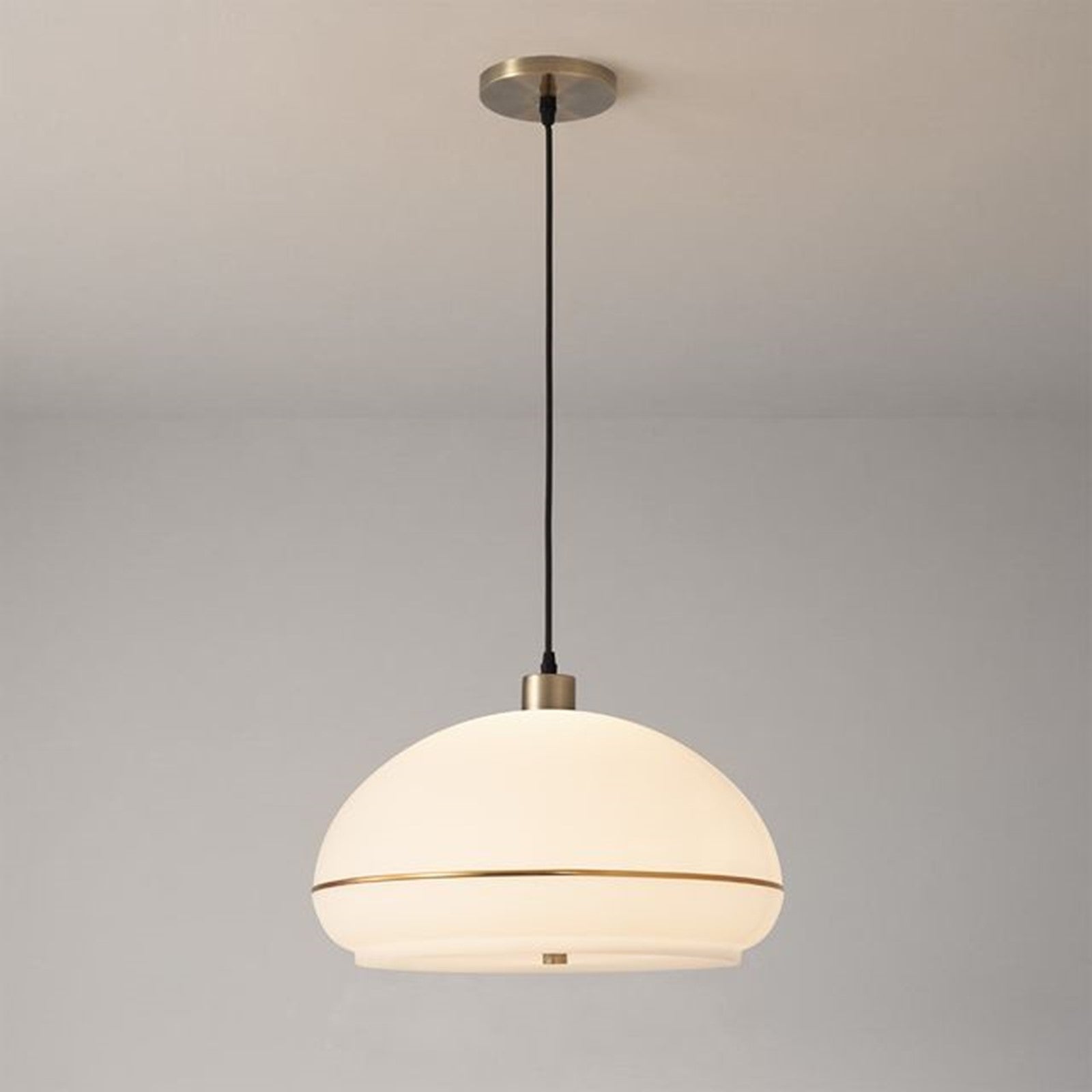 Nova California Morelli 15in 1-Light Pendant | Modern Weathered Brass and White Lucite | Kitchen Island & Dining Room | Model 2115847WB