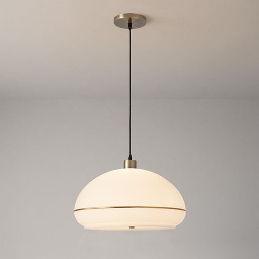 Nova California Morelli 15in 1-Light Pendant | Modern Weathered Brass and White Lucite | Kitchen Island & Dining Room | Model 2115847WB
