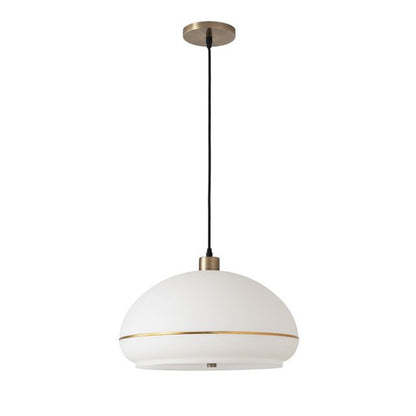 Nova California Morelli 15in 1-Light Pendant | Modern Weathered Brass and White Lucite | Kitchen Island & Dining Room | Model 2115847WB
