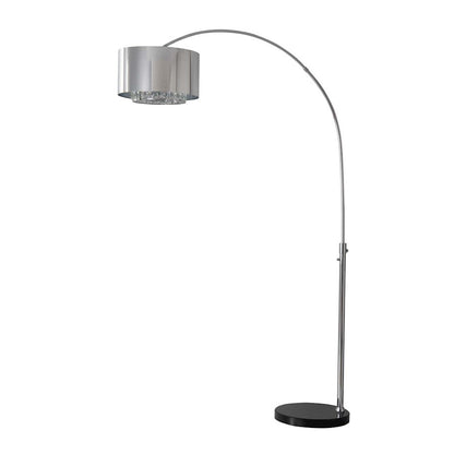 Nova California Marilyn 94in 1-Light Arc Floor Lamp | Glam Chrome and Crystal | Living Room & Lounge | 68 x 18 x 94 in | Model 21263CH