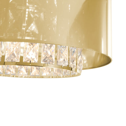 Nova California Marilyn 94in 1-Light Arc Floor Lamp | Glam Weathered Brass and Crystal Mylar Shade | Living Room | 68 x 18 x 94 in | Model 21263WB