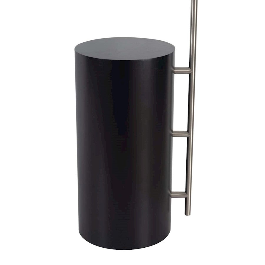 Nova California Palos Verdes 82in Arc Floor Lamp | Mid-Century Wood Base and Linen Shade | Living Room & Home Office | 2600 Lumens | Model 217720BN