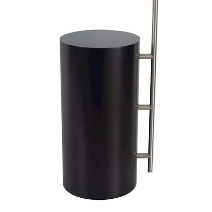 Nova California Palos Verdes 82in Arc Floor Lamp | Mid-Century Wood Base and Linen Shade | Living Room & Home Office | 2600 Lumens | Model 217720BN