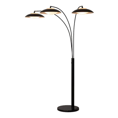 Nova California Saucer 6Lt Arc Floor Lamp, Matte Black/Matte Black - 2310501MB