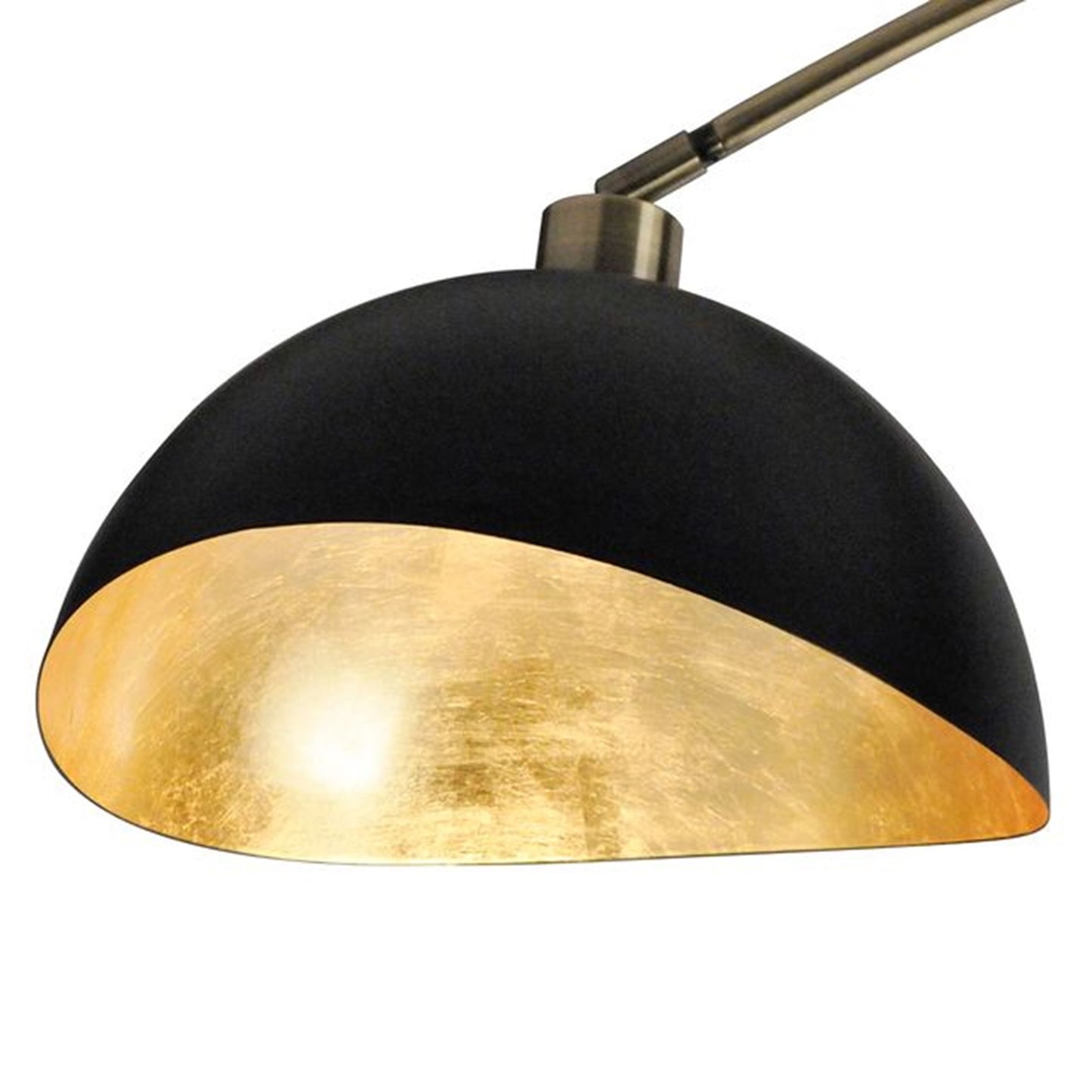 Nova California Luna Bella 72in 3-Light Arc Floor Lamp | Industrial Weathered Brass and Gold Leaf Metal | Living Room & Reading Nook | Model 2311017