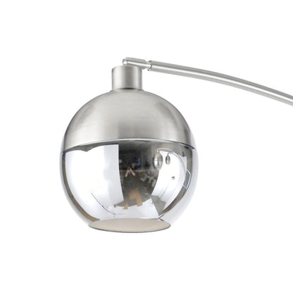 Nova California Orson 3-Light Arc Floor Lamp | Modern Matte Black and Brushed Nickel Glass | Living Room & Den Overhead Light | 84 in | Model 2311062