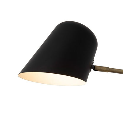 Nova California Culver 86in 3-Light Arc Floor Lamp | Modern Matte Black and Weathered Brass Steel | Living Room & Den Overhead | Model 2311589MB