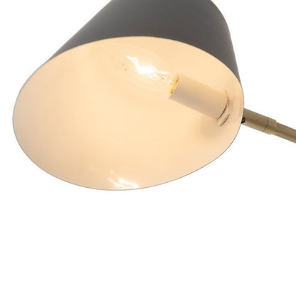 Nova California Culver 86in 3-Light Arc Floor Lamp | Modern Matte Black and Weathered Brass Steel | Living Room & Den Overhead | Model 2311589MB