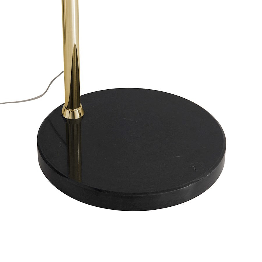 Nova California Marilyn 90in 3-Light Arc Floor Lamp | Glam Weathered Brass and Crystal Shade | Living Room & Bedroom | 51 x 48 x 90 in | Model 23263WB