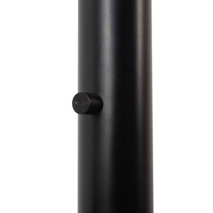 Nova California Amarillo 84in 3-Light Arc Floor Lamp | Mid-Century Matte Black and White Organza | Living Room | 48 x 36 x 84 in | Model 234349BN