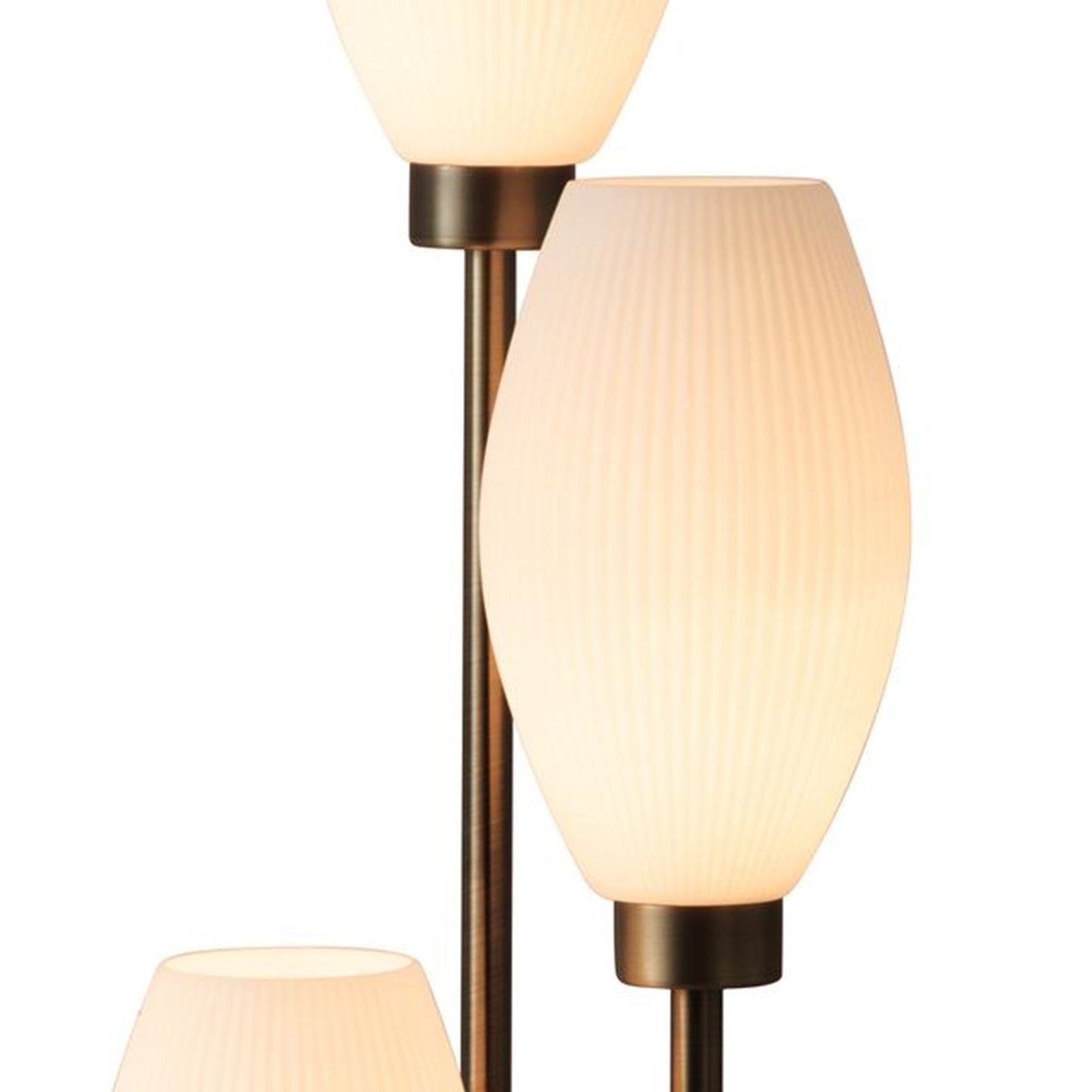 Nova California Willows 71in 3-Light Floor Lamp | Mid-Century Matte Black Steel and Frosted Glass | Living Room & Reading Nook | Model 2710798MB