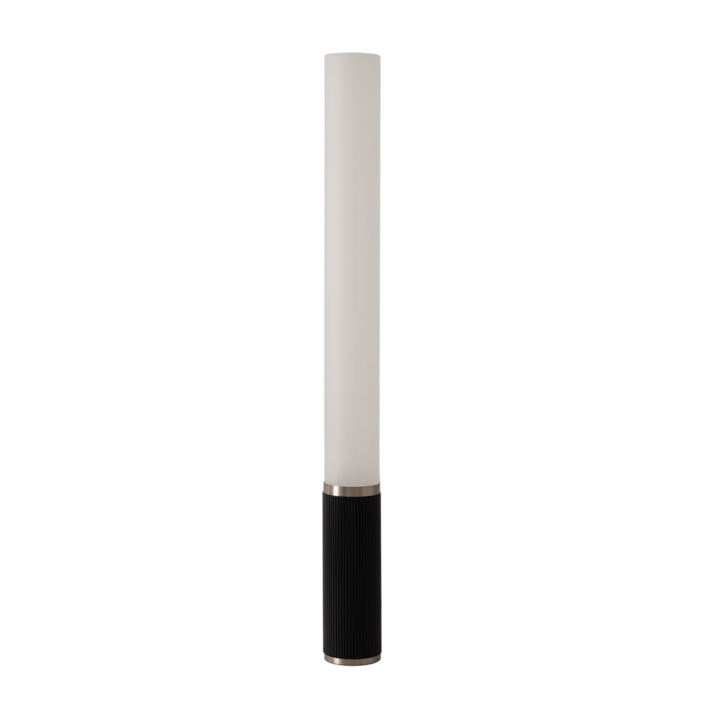 Nova California Tambo Cylindro 60in 1-Light Floor Lamp | Mid-Century Black Oak and White Acrylic | Living Room & Reading Corner | Model 2710799BO
