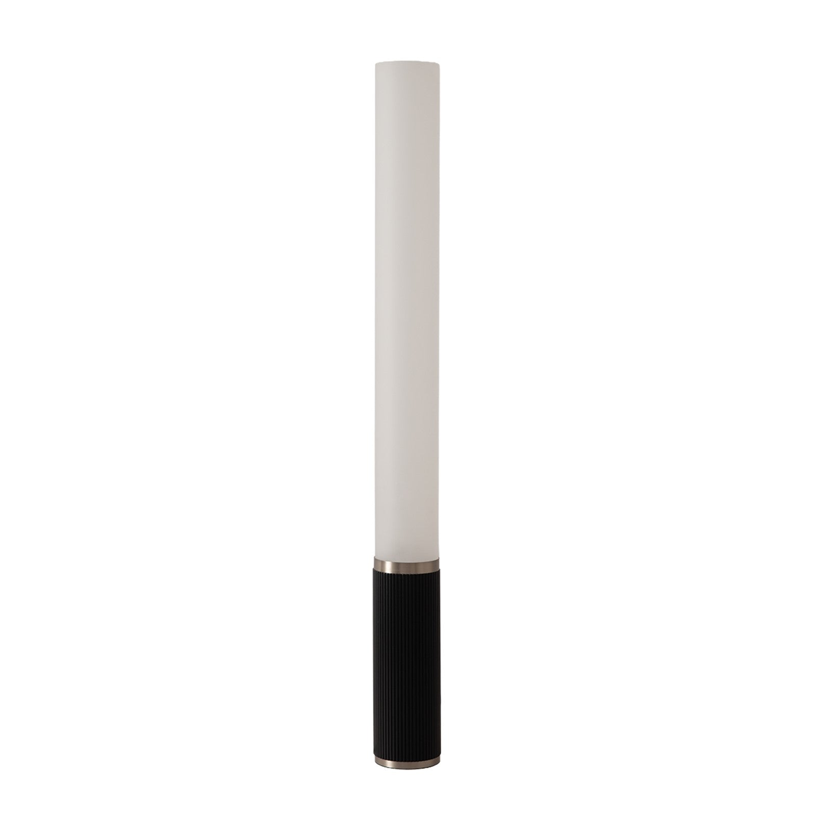 Nova California Tambo Cylindro 60in 1-Light Floor Lamp | Mid-Century Black Oak and White Acrylic | Living Room & Reading Corner | Model 2710799BO