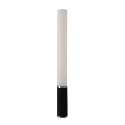 Nova California Tambo Cylindro 60in 1-Light Floor Lamp | Mid-Century Black Oak and White Acrylic | Living Room & Reading Corner | Model 2710799BO