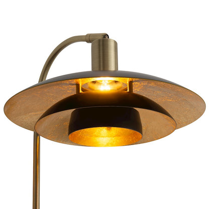 Nova California Rancho Mirage 1-Light Wall Sconce | Mid-Century Modern Matte Black and Weathered Brass Steel | Bedroom & Hallway | Model 3010824MB
