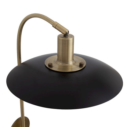 Nova California Rancho Mirage 1-Light Wall Sconce | Mid-Century Modern Matte Black and Weathered Brass Steel | Bedroom & Hallway | Model 3010824MB