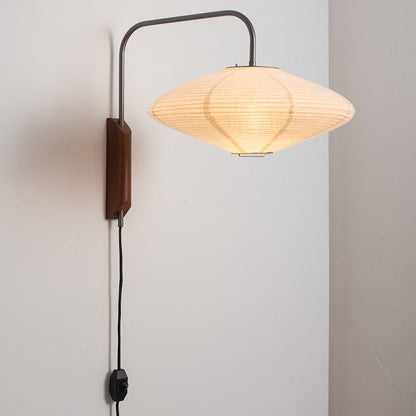 Nova California Roswell 1-Light Wall Sconce | Mid-Century Matte Black and White Linen | Bedroom & Living Room Accent | Model 3010833MB