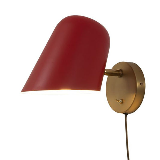 Nova California Culver 1-Light Wall Sconce | Mid-Century Crimson Steel | Bedroom & Reading Nook Accent | 11 x 7 x 7 in | Model 3011589R