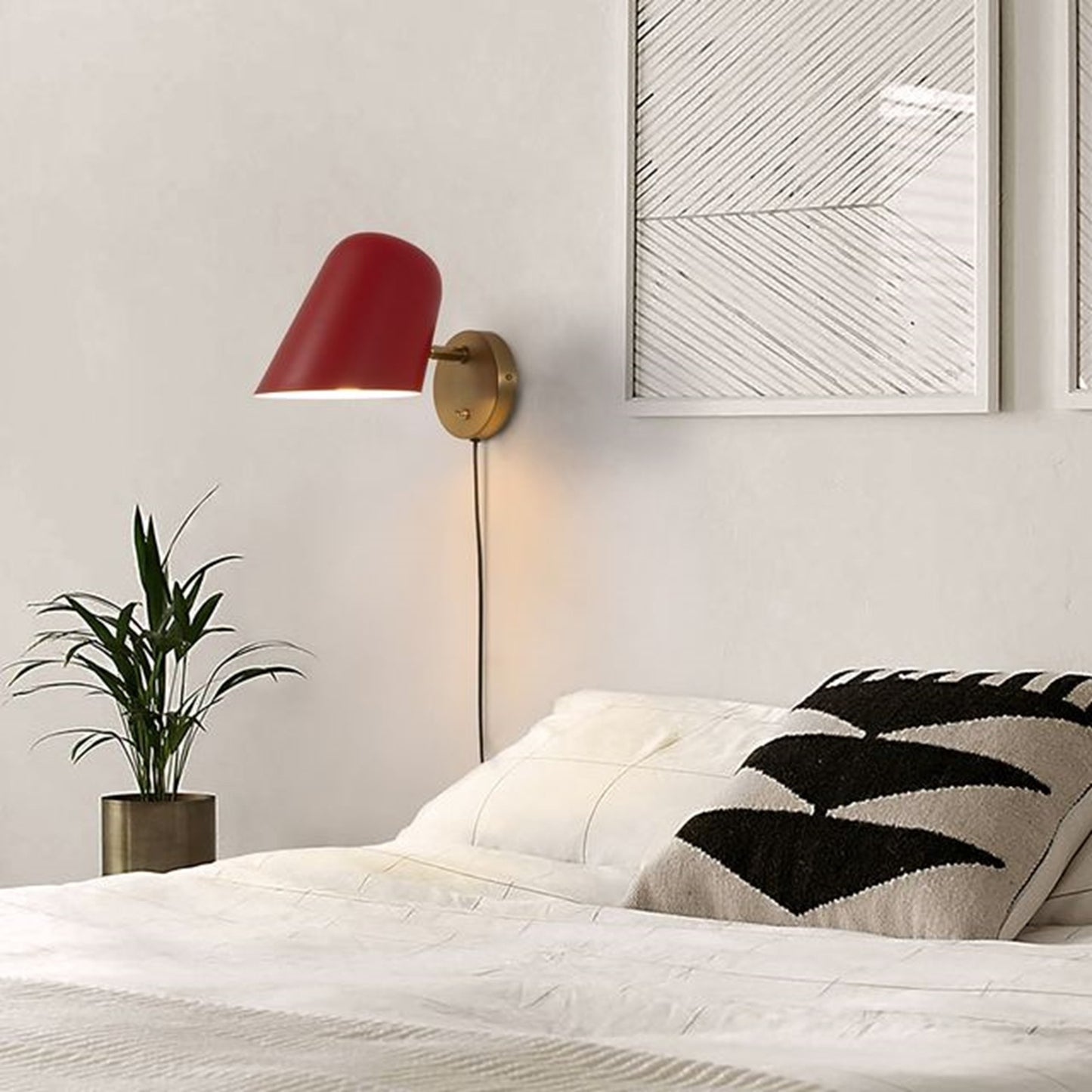 Nova California Culver 1-Light Wall Sconce | Mid-Century Crimson Steel | Bedroom & Reading Nook Accent | 11 x 7 x 7 in | Model 3011589R