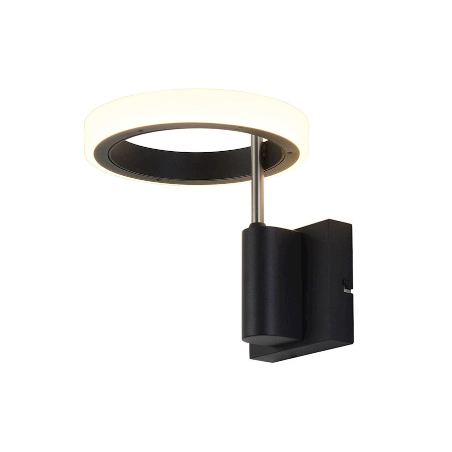 Nova California Aerial 9in 1-Light LED Wall Sconce | Contemporary Antique Nickel and Acrylic Shade | Hallway & Reading Nook | Model 3011627AN