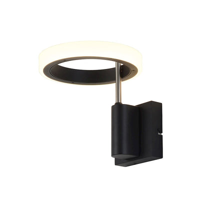 Nova California Aerial 9in 1-Light LED Wall Sconce | Contemporary Antique Nickel and Acrylic Shade | Hallway & Reading Nook | Model 3011627AN