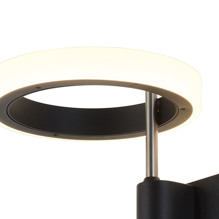 Nova California Aerial 9in 1-Light LED Wall Sconce | Contemporary Antique Nickel and Acrylic Shade | Hallway & Reading Nook | Model 3011627AN