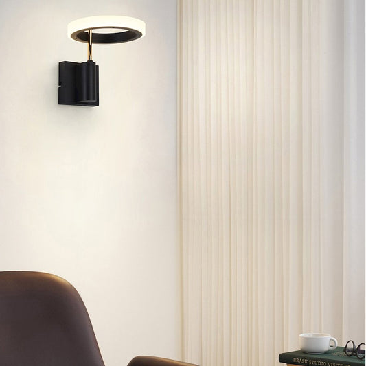 Nova California Aerial 9in 1-Light LED Wall Sconce | Contemporary Weathered Brass and Acrylic Shade | Hallway & Reading Nook | Model 3011627BR