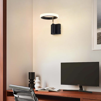 Nova California Aerial 9in 1-Light LED Wall Sconce | Contemporary Weathered Brass and Acrylic Shade | Hallway & Reading Nook | Model 3011627BR