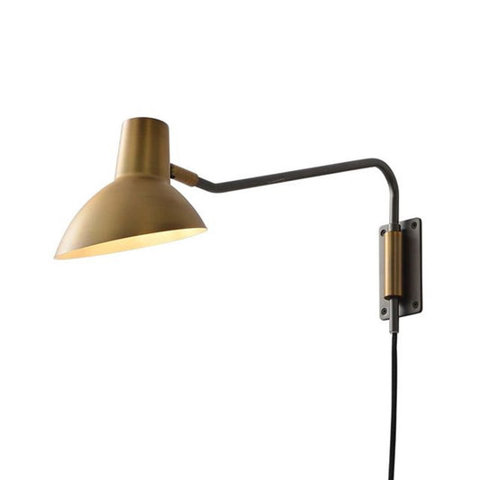 Nova California Swing 24in 1-Light Wall Sconce | Mid-Century Brushed Brass and Gunmetal White Steel | Bedroom & Reading Nook | Model 3011631BB