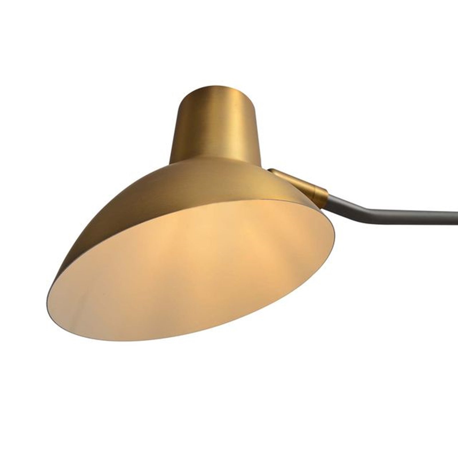 Nova California Swing 24in 1-Light Wall Sconce | Mid-Century Brushed Brass and Gunmetal White Steel | Bedroom & Reading Nook | Model 3011631BB