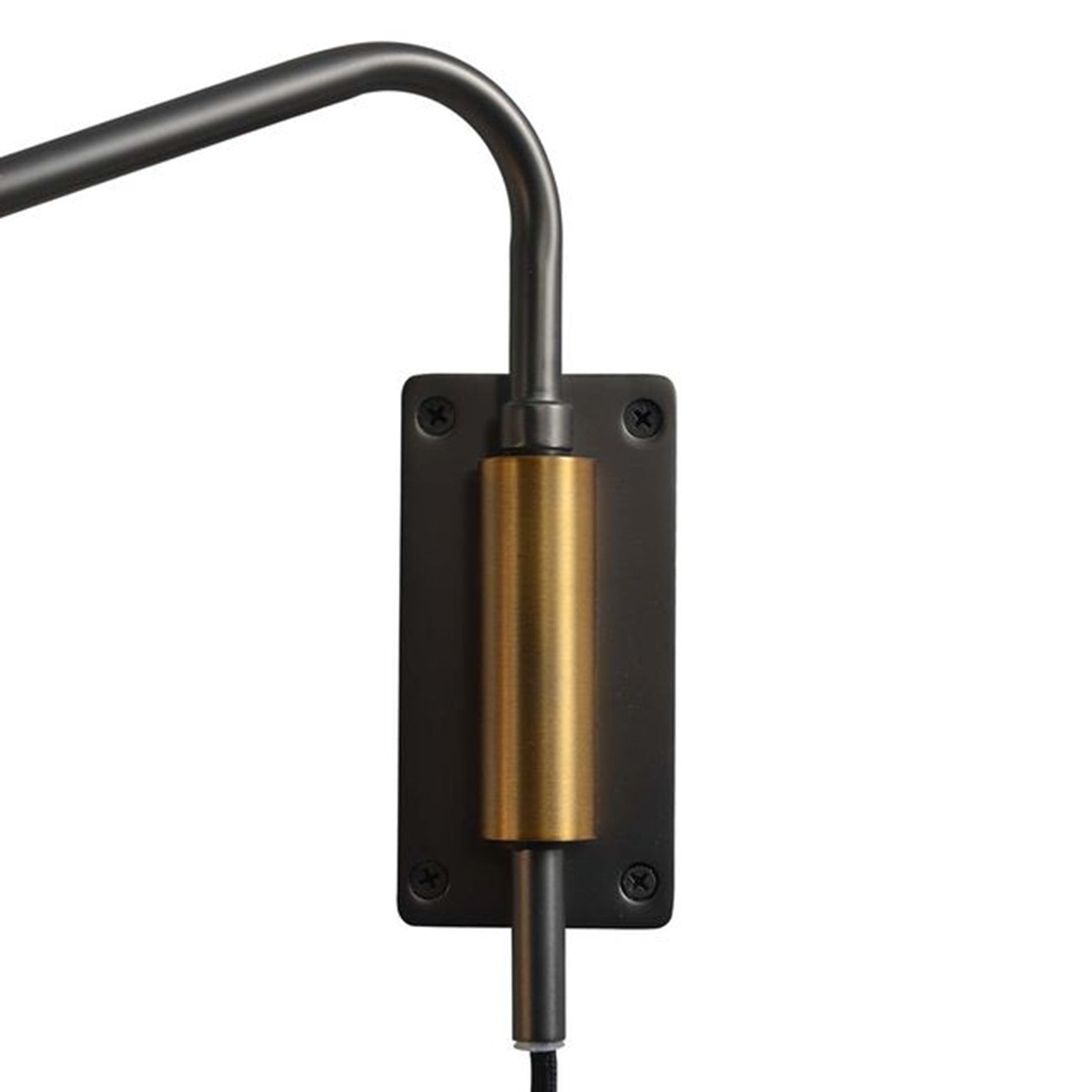 Nova California Swing 24in 1-Light Wall Sconce | Mid-Century Brushed Brass and Gunmetal White Steel | Bedroom & Reading Nook | Model 3011631BB