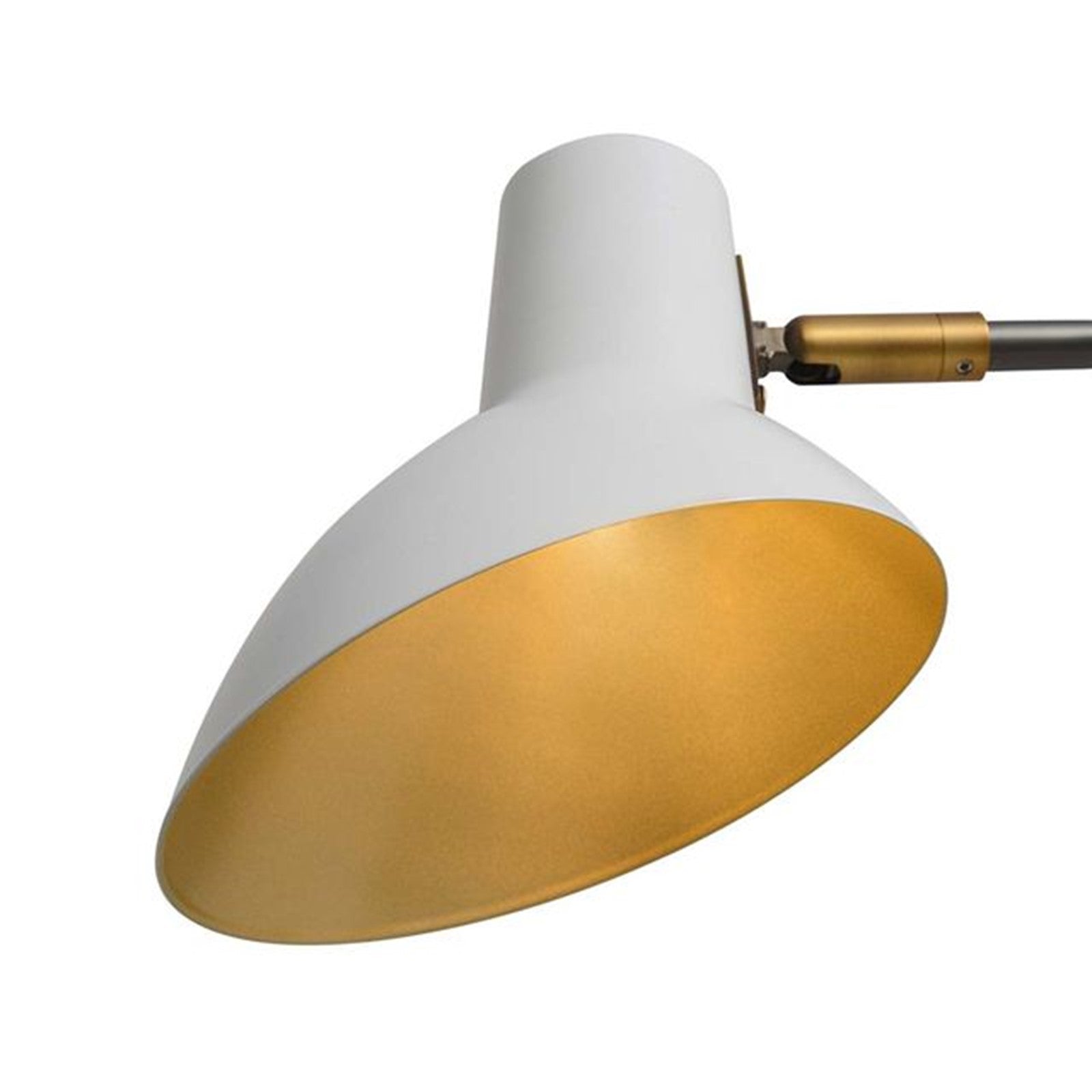 Nova California Swing 24in 1-Light Wall Sconce | Mid-Century Gunmetal White Steel | Bedroom & Reading Nook | 7 x 24 x 10 in | Model 3011631GMW
