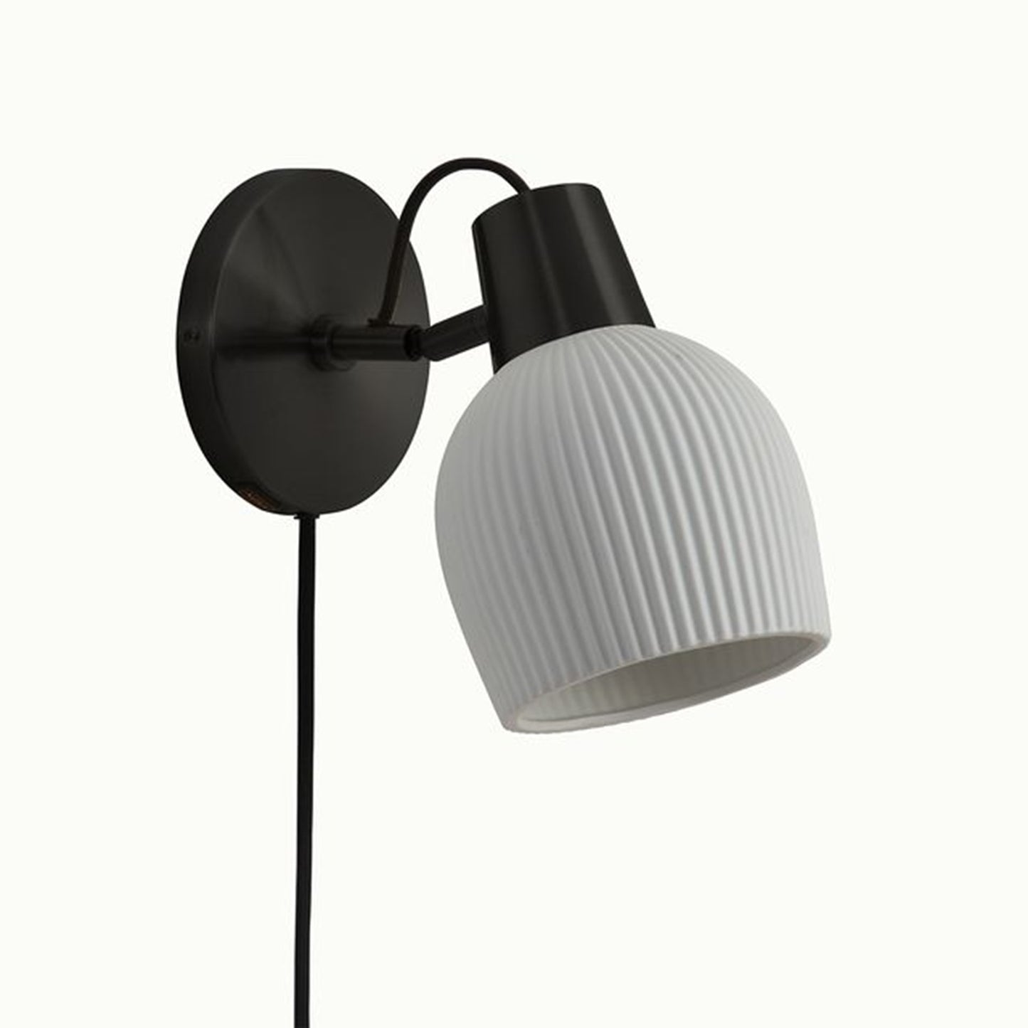 Nova California Petaluma 10in 1-Light Wall Sconce | Transitional Matte Black and Bone Porcelain | Bedroom & Hallway | Model 3011645MB