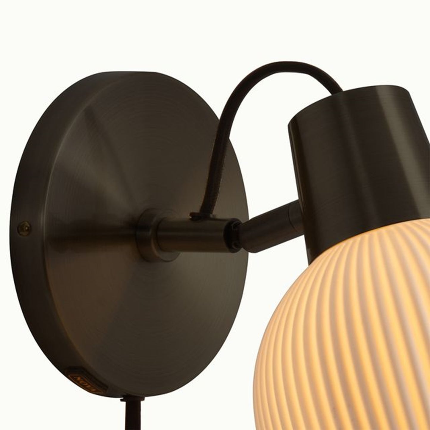 Nova California Petaluma 10in 1-Light Wall Sconce | Transitional Matte Black and Bone Porcelain | Bedroom & Hallway | Model 3011645MB