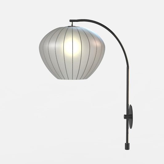 Nova California Bloom 9in 1-Light Wall Sconce | Black Nickel and White Satin Shade | Bedroom & Hallway Accent | 13 x 11 x 9 in | Model 3012806BN