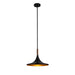 Nova California Lodi 1 Light 13" Pendant, Black/Walnut/Black/Gold - 3110500MB