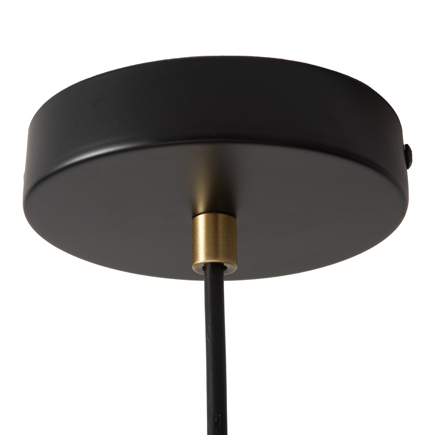 Nova California Rancho Mirage 12in 1-Light Pendant | Mid-Century Modern Weathered Brass and Matte Black Steel with Gold-Leaf Shade | Model 3110824WB