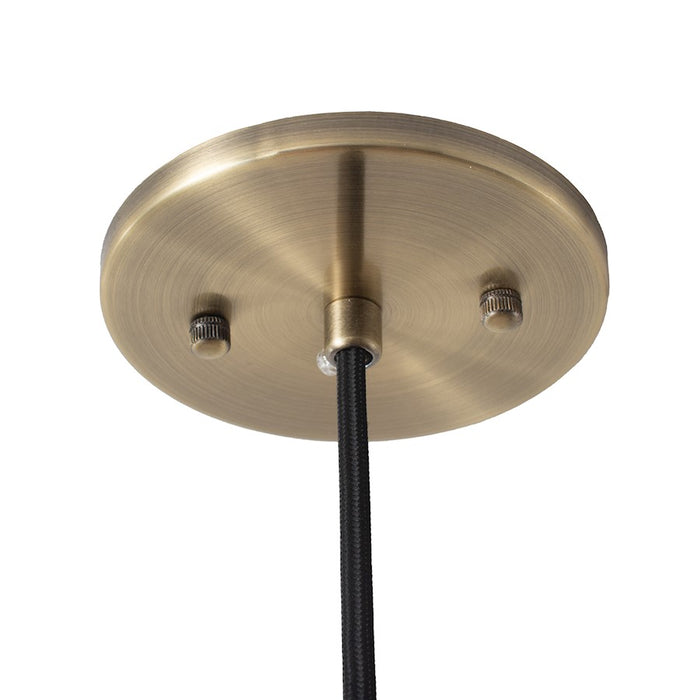 Nova California Tambo 1 Light Pendant, Dark Walnut Wood/Brass/Walnut