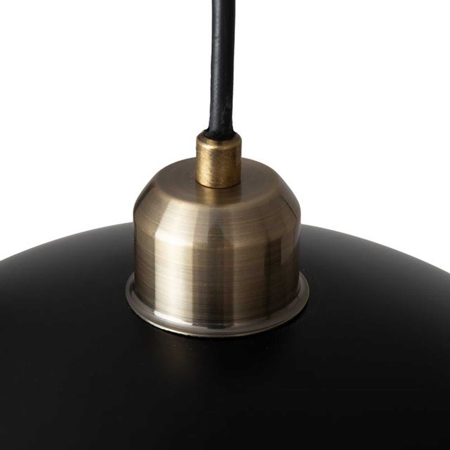 Nova California Luna Bella 14in 1-Light Pendant | Mid-Century Matte Black and Hammered Gold Steel | Kitchen Island & Dining Room | Model 3111017WB