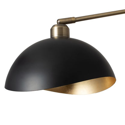 Nova California Luna Bella 44in 3-Light Chandelier | Mid-Century Weathered Brass and Matte Black with Gold Leaf | Dining Room & | Model 3411017WB