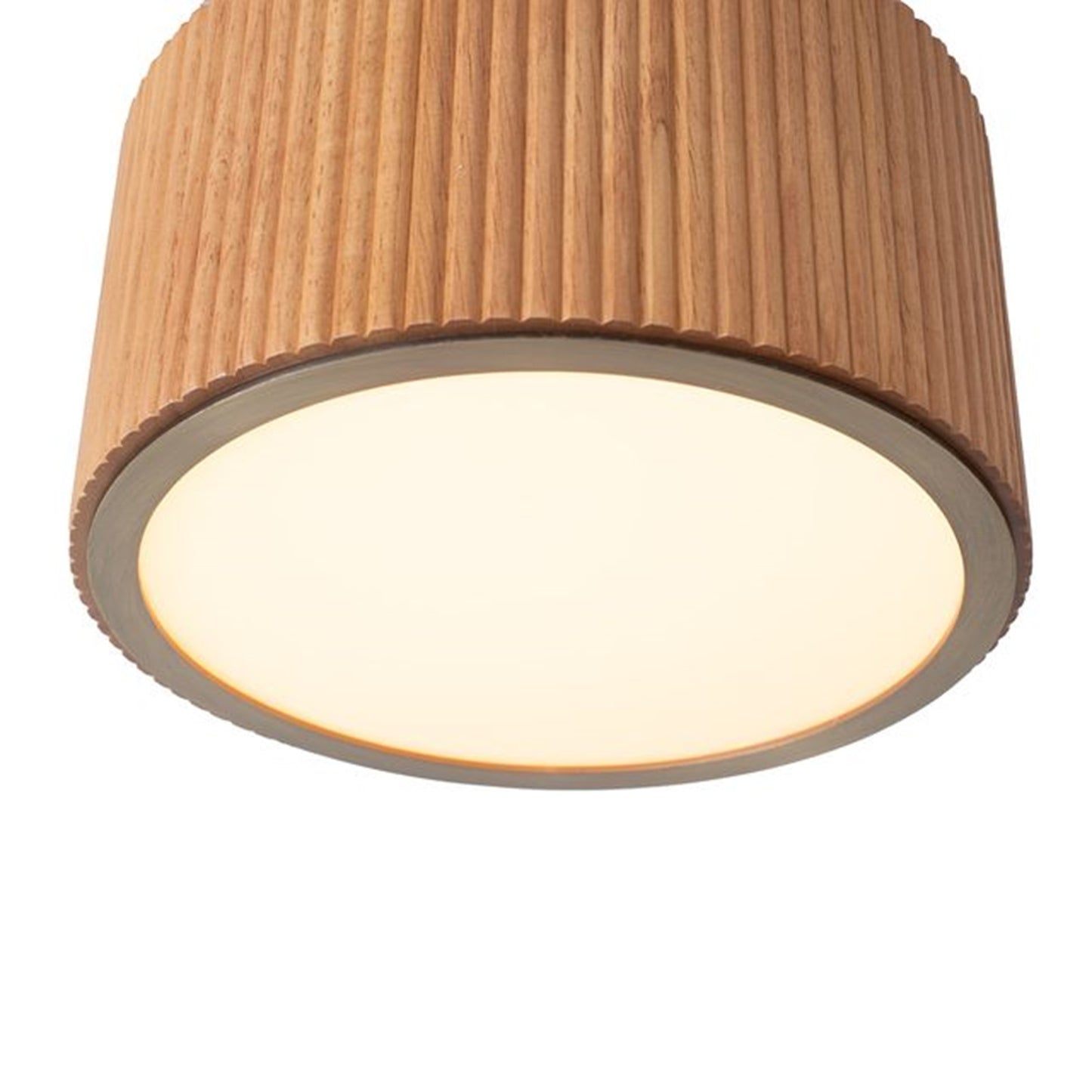 Nova California Tambo 10in 1-Light Semi-Flush Mount | Mid-Century Natural Ash Wood and Weathered Brass | Entryway & Hallway | Model 3610832LW