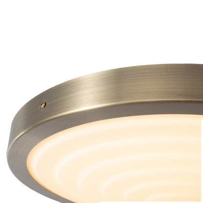 Nova California Redondo 13in 1-Light Flush Mount | Contemporary Matte Black and Black/Gold/Leaf Steel | Living Room & Bedroom | Model 3617727MB