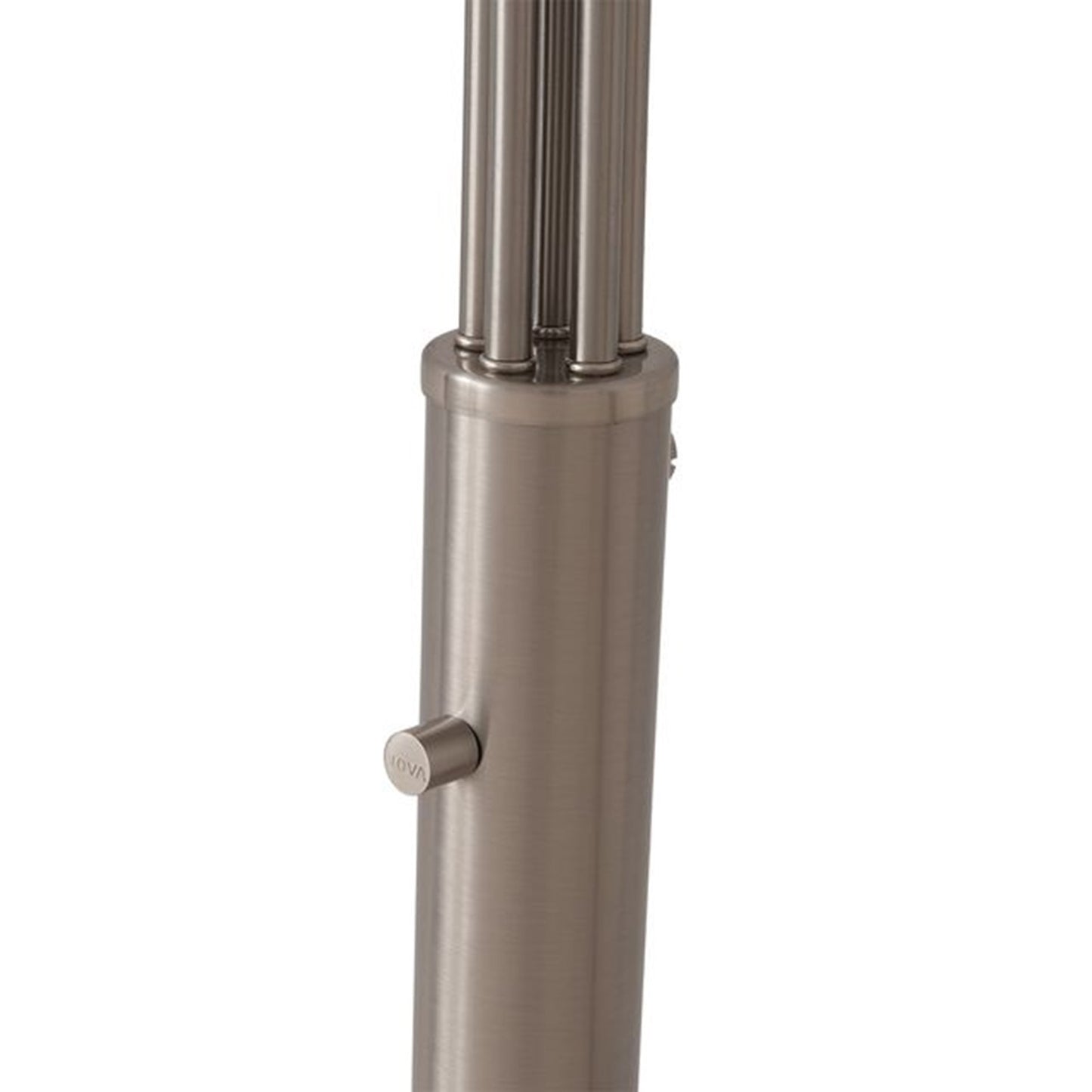 Nova California Mushroom 85in 5-Light Arc Floor Lamp | Mid-Century Satin Nickel Steel and Black Nickel Shades with Marble Base | Model 4035SN