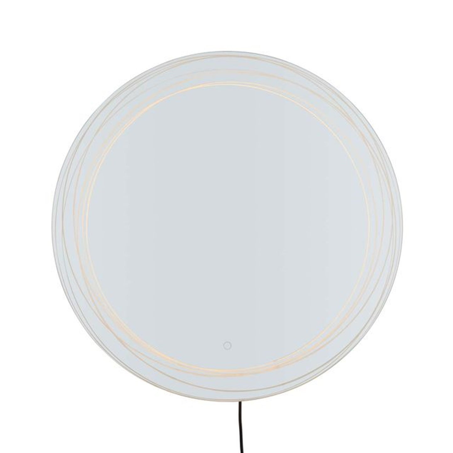 Nova California Mojave 36in Illuminated Wall Mirror | Contemporary Chrome Glass | Living Room & Bedroom | 36 x 36 x 2 in, Round | Model 4111621CH